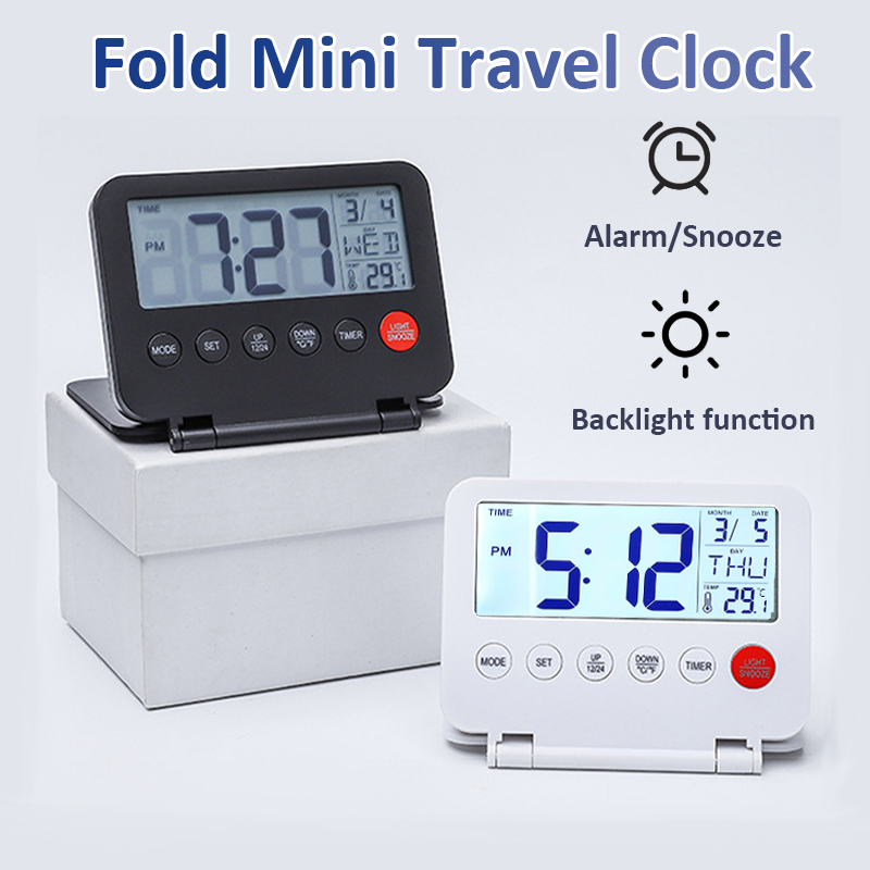 Modern Electronics Gadgets - Складные мини-дорожные ЖК-часы, многофункциональные электронные часы