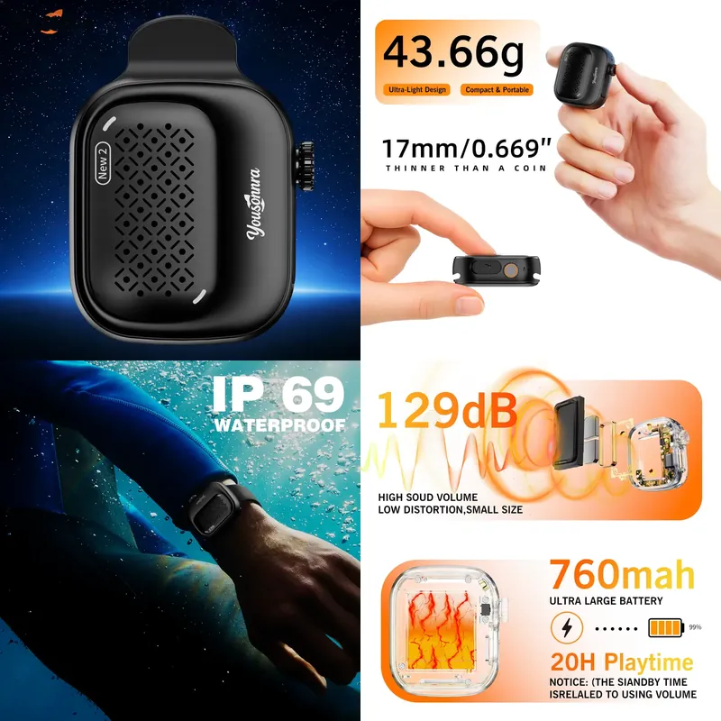 Bluetooth Speaker Waterproof - Портативная Bluetooth-колонка Yousonnra с защитой IP69,