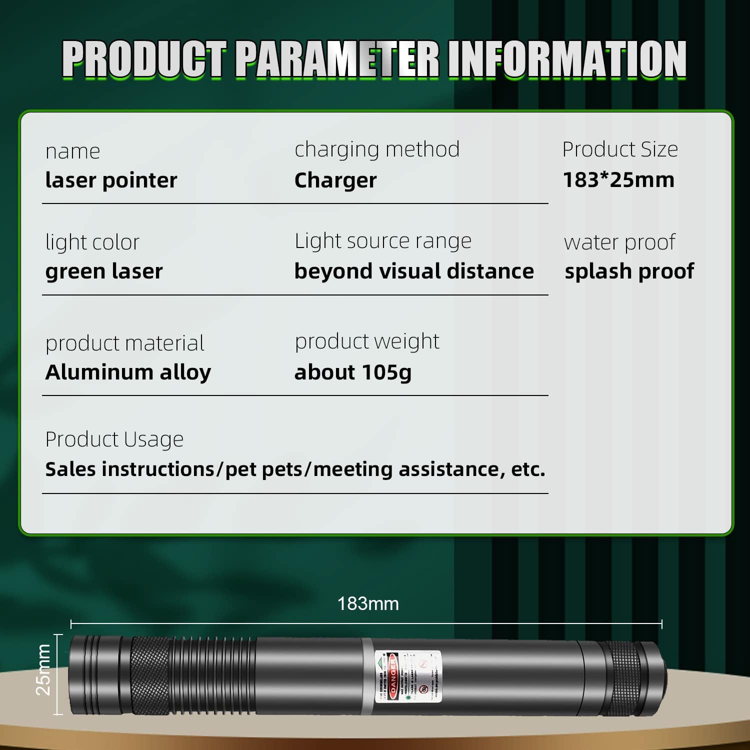 Перезаряжаемый фонарик с зелен – обзор и цена Laser Pointer Presenter