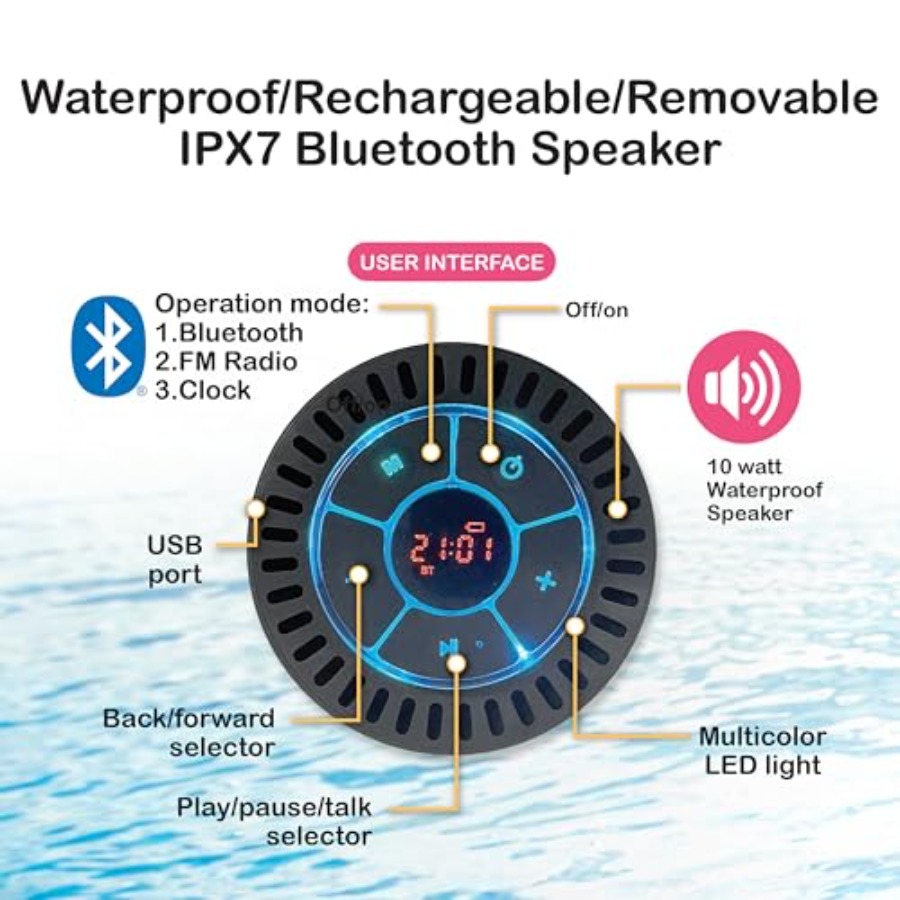 Надувной шезлонг для бассейна  – обзор и цена Bluetooth Speaker Waterproof